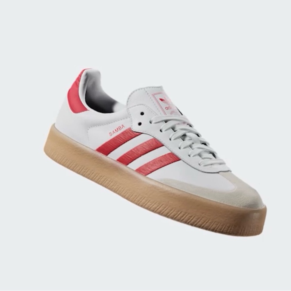 Adidas Women's Samba White and Red Sneakers